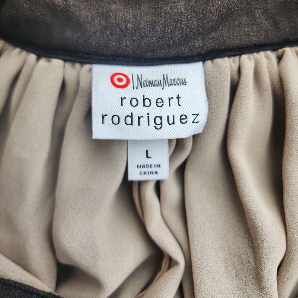Robert Rodriguez for NeimanMarcus + Target Black & Beige Sleeveless Peplum Large - Picture 7 of 16
